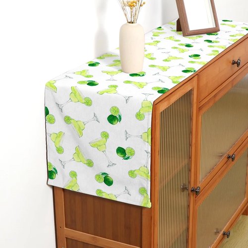 Margarita Party Decoration Table Runner Margs and Matrimony Bachelorette Decor for Mexican Taco Bar Cocktail Bridal Shower Dining Room Home Kitchen Island Decor (13" x 72")