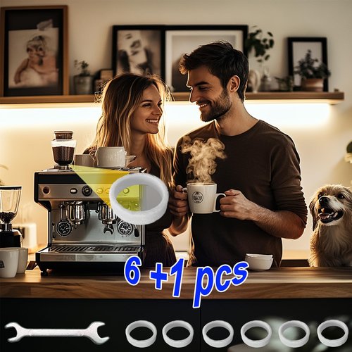 6-Piece Felt Washer Replacement for Breville Espresso Machine Grinders - Compatible with BES870/BES878/BES880/BES980/BCG820 Models, Espresso Grinder Felt Ring Eiranoly