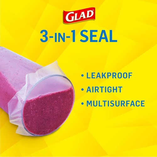 Glad Press'N Seal Food Plastic Wrap - 70 Square Feet of Versatile, Leak-Proof Protection