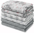 Graceful Muslin Baby Burp Cloths - Large 27 x 27 Inches, 6 Pack for Newborns in Elegant Colors