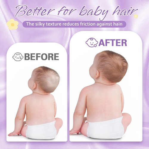 Horbaunal 2 Pack Satin Crib Sheets for Baby with Sensitive Hair, 52" x 28" x 8" Silky Fitted Crib Sheets, Soft Toddler Sheet Baby Mattress Sheet, Blush Pink & Violet