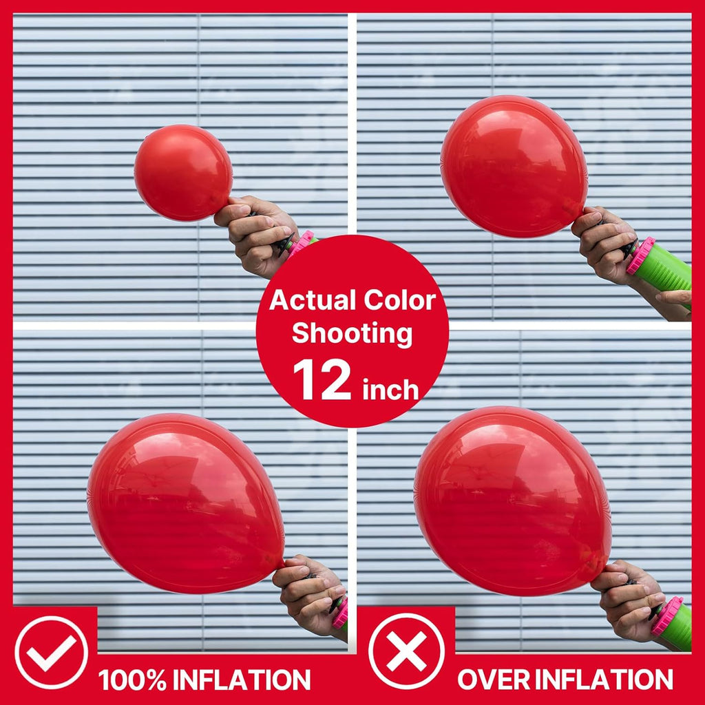 PartyWoo Red Balloon Arch Kit - 140 Pcs in 5-18 Inch Sizes for Birthday & Graduation Celebrations