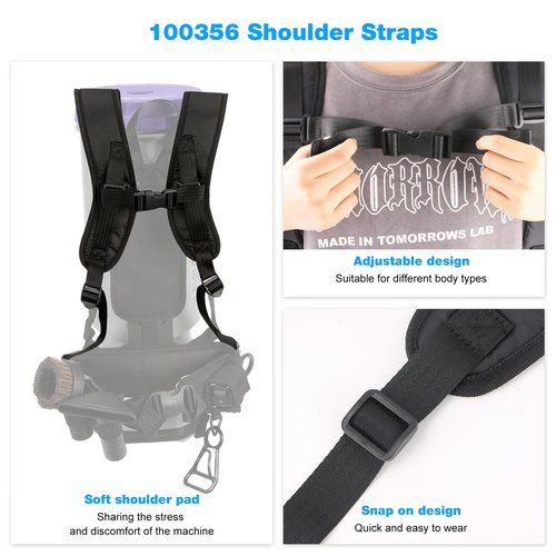 JIOTAR Vacuum Cleaner Shoulder Straps PV100 Replacement Most Backpack Vacuum Cleaners Fits Proteam, Megavac, Provac, Quartervac Backpack Vacuum Shoulder Straps