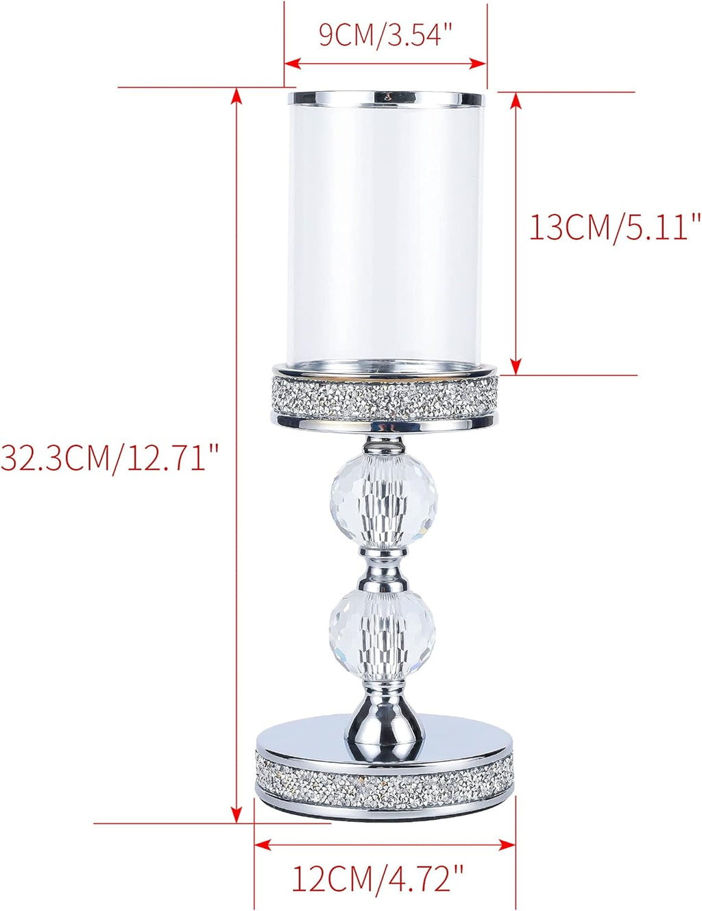 Regine Switzerland Crystal Candle Holders - Elegant Pillar Design for Weddings & Home Decor | Centerpieces