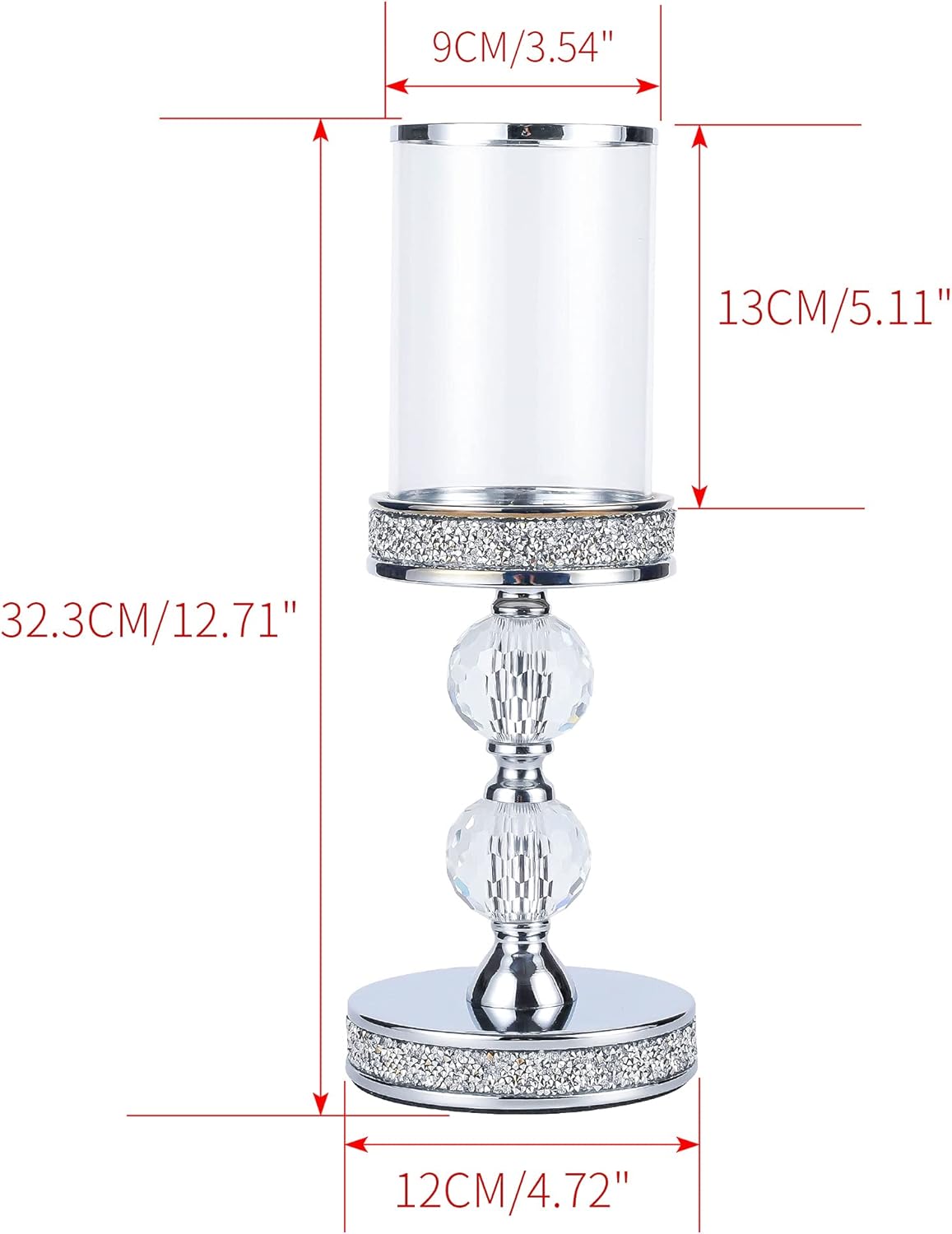 Regine Switzerland Crystal Candle Holders - Elegant Pillar Design for Weddings & Home Decor | Centerpieces