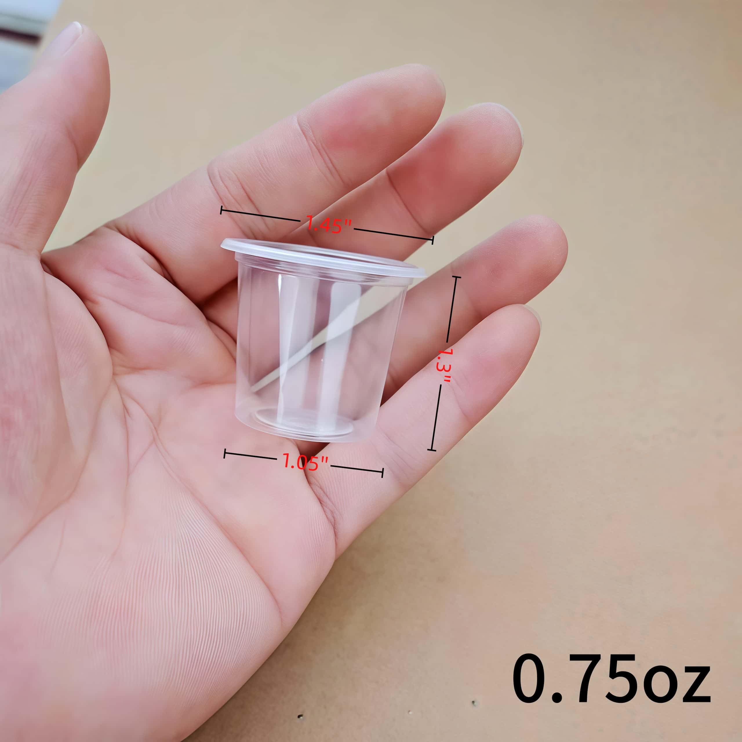 Cynohesta Tiny Disposable Small Plastic Cups Mini Communion Jello Sample Tasting Little Shot Glasses Clear Cup 1 1.5 2 3 oz (500, 1.6OZ)