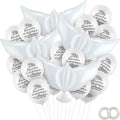 Skylety 36 Pcs Memorial Balloons - Peace Dove Balloons for Remembrance | White Helium Decorations