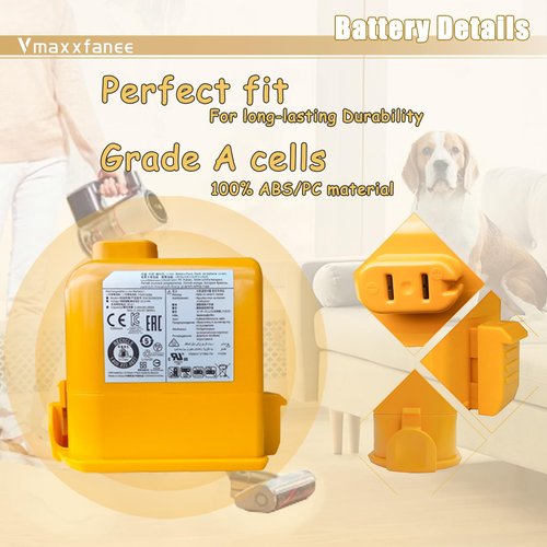 Vmaxxfanee EAC63382204 EAC63382208 Battery Replacement for LG Cord Zero A9 A9+ A927KGMS A927KVMS A929KVM A908VMR A958 A958SK A958SA A9S A9M A9 Plus A9K-CORE A9K A9K MAX A916