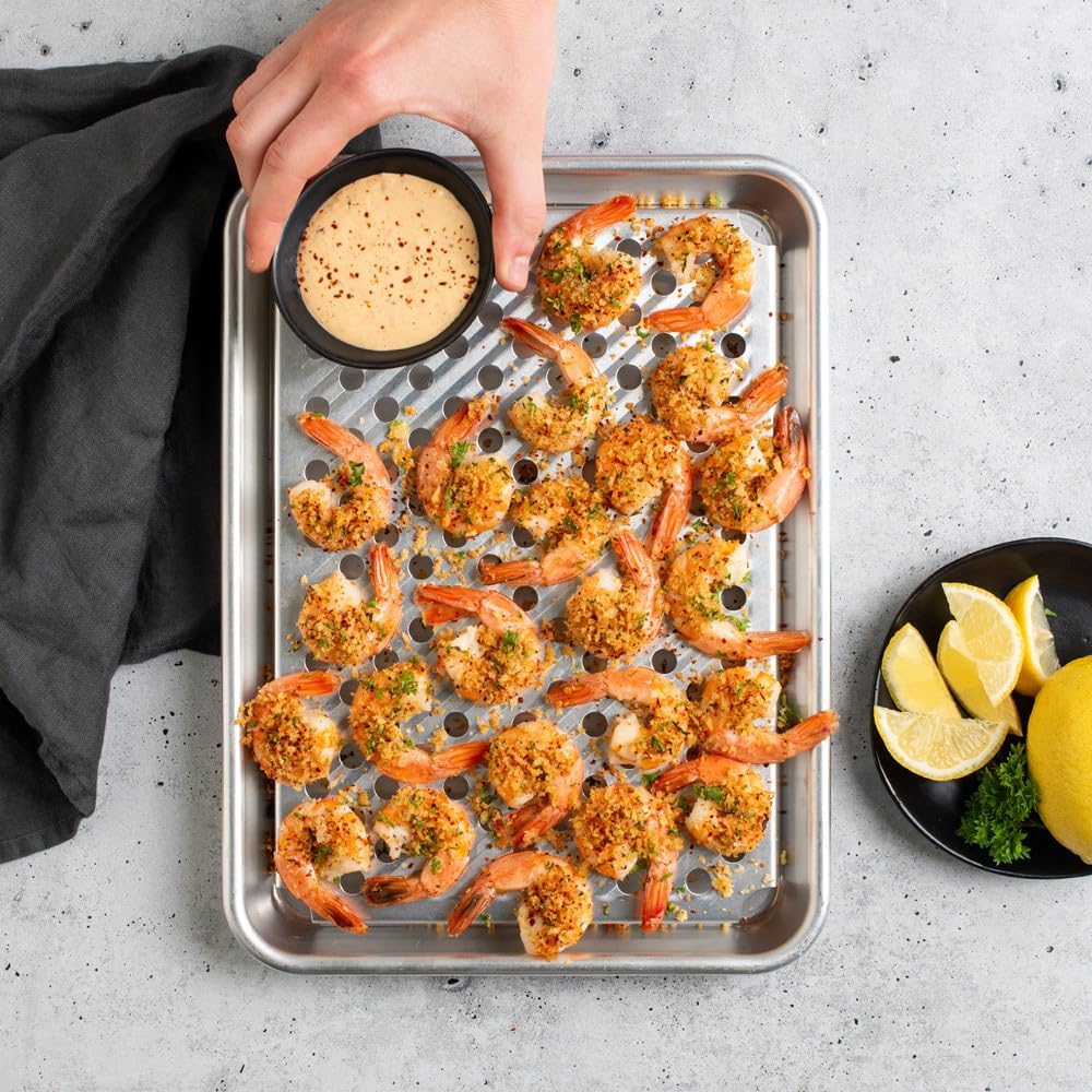 Nordic Ware Naturals Quarter Sheet Pan - Versatile Oven & Cooling Rack Combo | Perfect for Baking