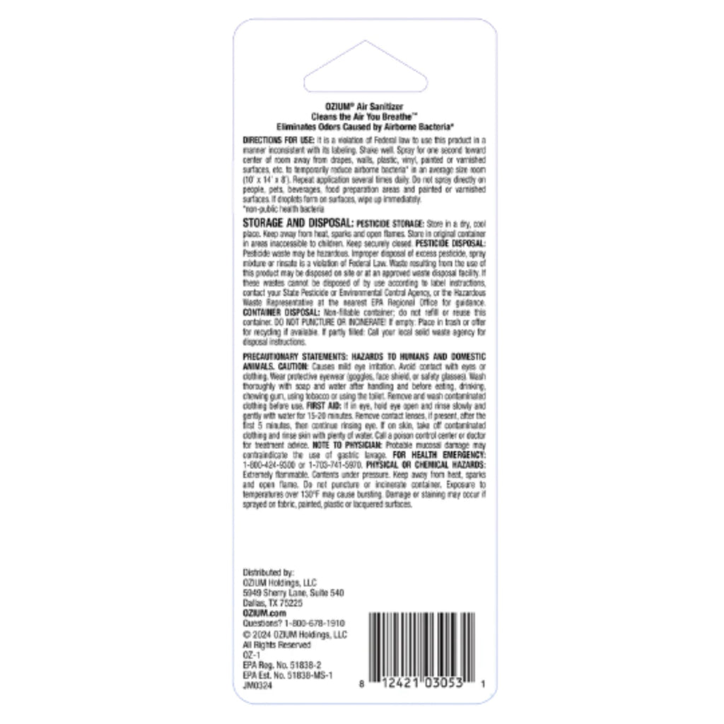 Ozium 0.8 oz. Air Sanitizer & Odor Eliminator for Homes, Cars, Offices and More, Original Scent, Pack of 4