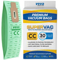 30 Pack Type CC Vacuum Bags for Oreck XL, XL5, XL7, XL21, 2000, 3000, 4000, 7000, 8000, 9000 Upright Vacuum Cleaner, Hypo-Allergenic Bags