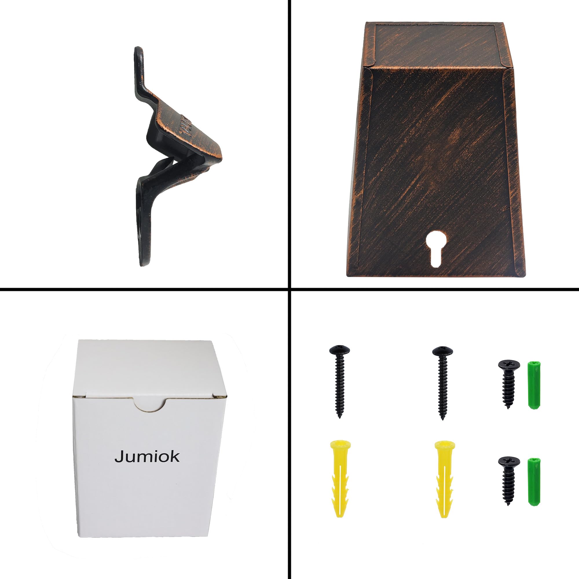 Jumiok Old Fashioned Wall Mount Beer Opener with Cap Catcher Rustproof, Antique Copper Mountable Soda Bottle Top Opener with Cap Bucket Post Mounted