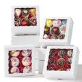 SLShePack 20pcs 6"x6"x2½ White Bakery Boxes with Window Cookie Boxes Small Cake Boxes Macaron Boxes Pie Boxes Truffle Chocolate Boxes