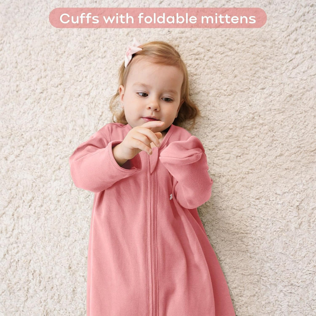 Yoofoss Baby Sleep Sack - 100% Cotton Long Sleeve Wearable Blanket for Infants 6-12 Months | 2-Way Zipper, Lightweight