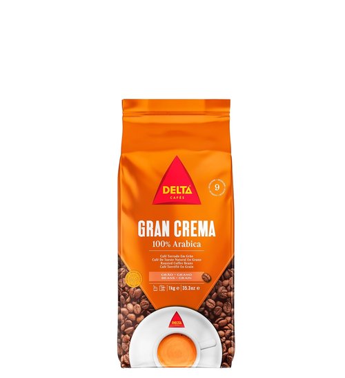 Delta Cafés Gran Crema Whole Bean Coffee - 100% Arabica - Aromatic & Intense Flavor | 1kg/35.2oz