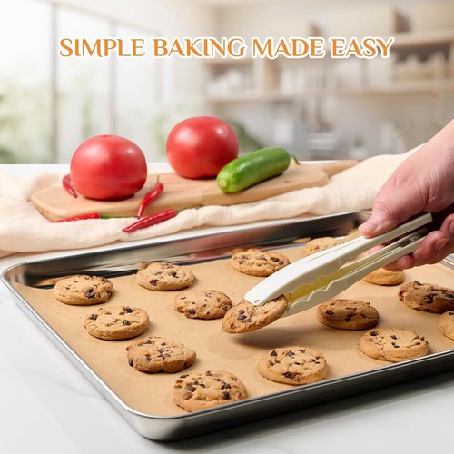 MUCHII Parchment Paper Sheets - 200 Non-Stick Baking Sheets, 12 x 16 Inch for Oven & Air Fryer