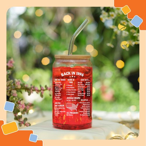 NewEleven 30th Birthday Gifts For Her Women - 30th Birthday Decorations For Woman - 30 Year Old Gifts Idea For Friends, Sister - 16 Oz Coffee Glass