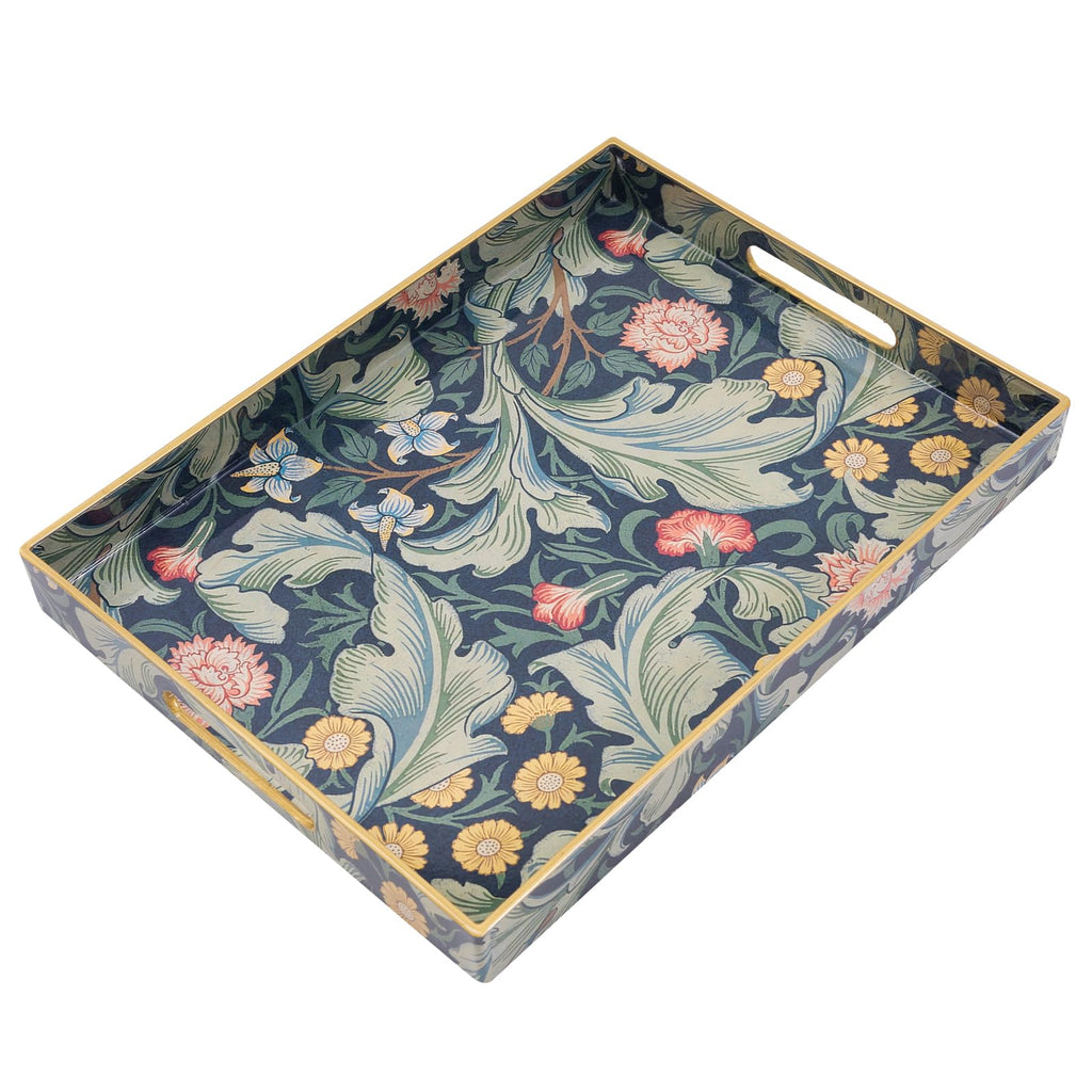 AGIOTA Coffee Table Trays for Living Room Serving Tray with Handles, Modern Large Tray for Ottoman Coffee Table