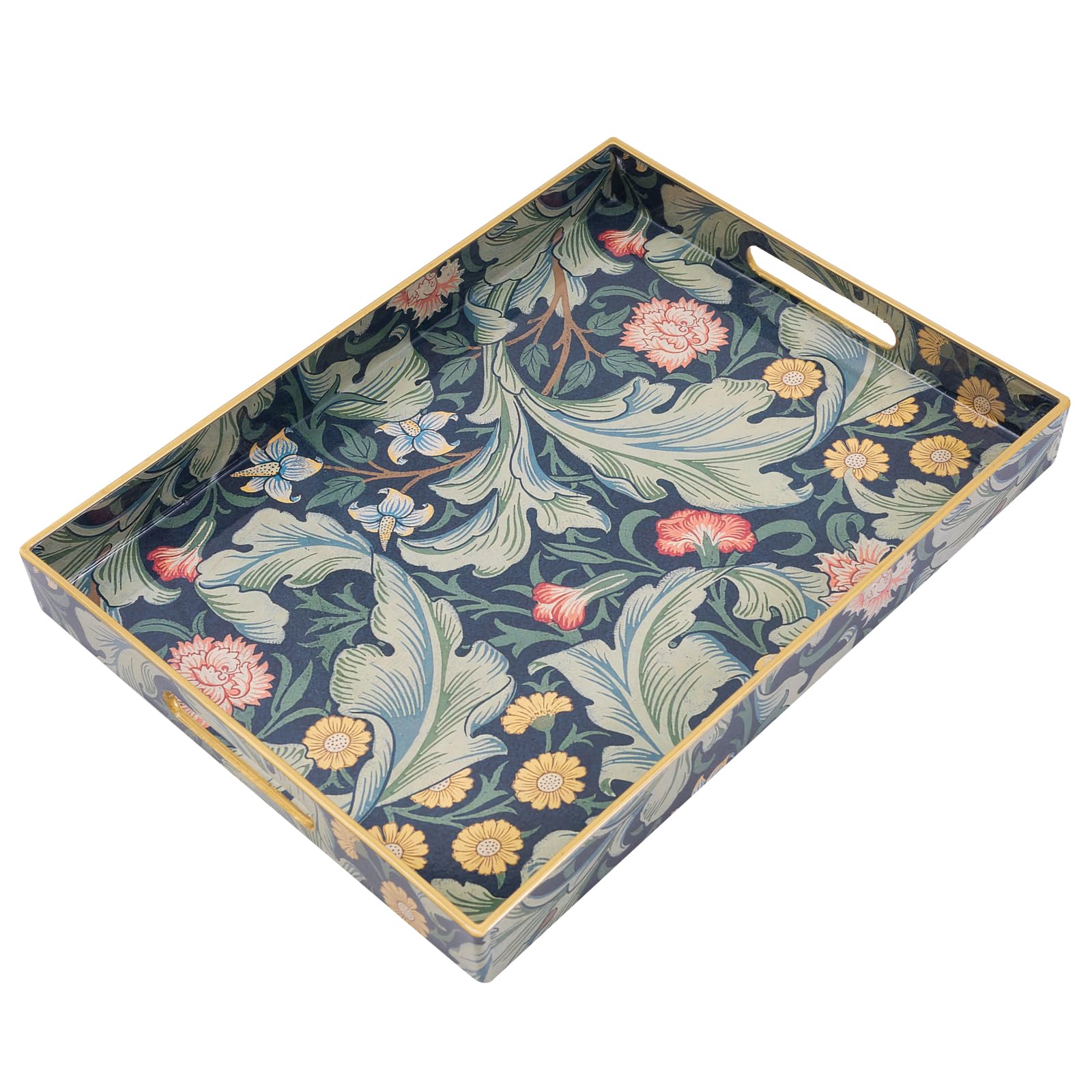 AGIOTA Coffee Table Trays for Living Room Serving Tray with Handles, Modern Large Tray for Ottoman Coffee Table