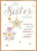 Sister Christmas Card - Merry Xmas Card for Sisters | Perfect Holiday Gift Idea