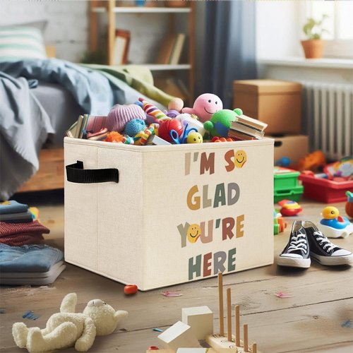 Elefeltclave Boho Classroom Storage Bins,Teacher Gifts Inspirational Collapsible Storage Basket Organizer for Classroom Kids Room Nursery Playroom Clothes Toys Books,Toybox for Girls