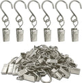 Skiennix Stainless Steel S Hooks - 50 Pack Hanging Clips for Party Lights & Art Display | 2.4 Inch, Silver