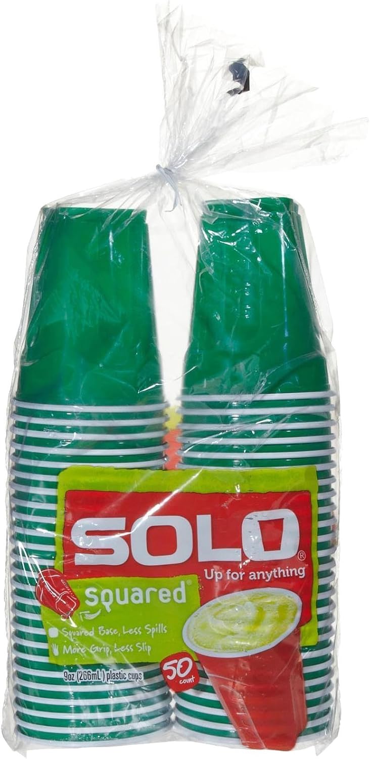 Solo Red Plastic Party Cups - 9 oz | Pack of 50 for Perfect Celebrations