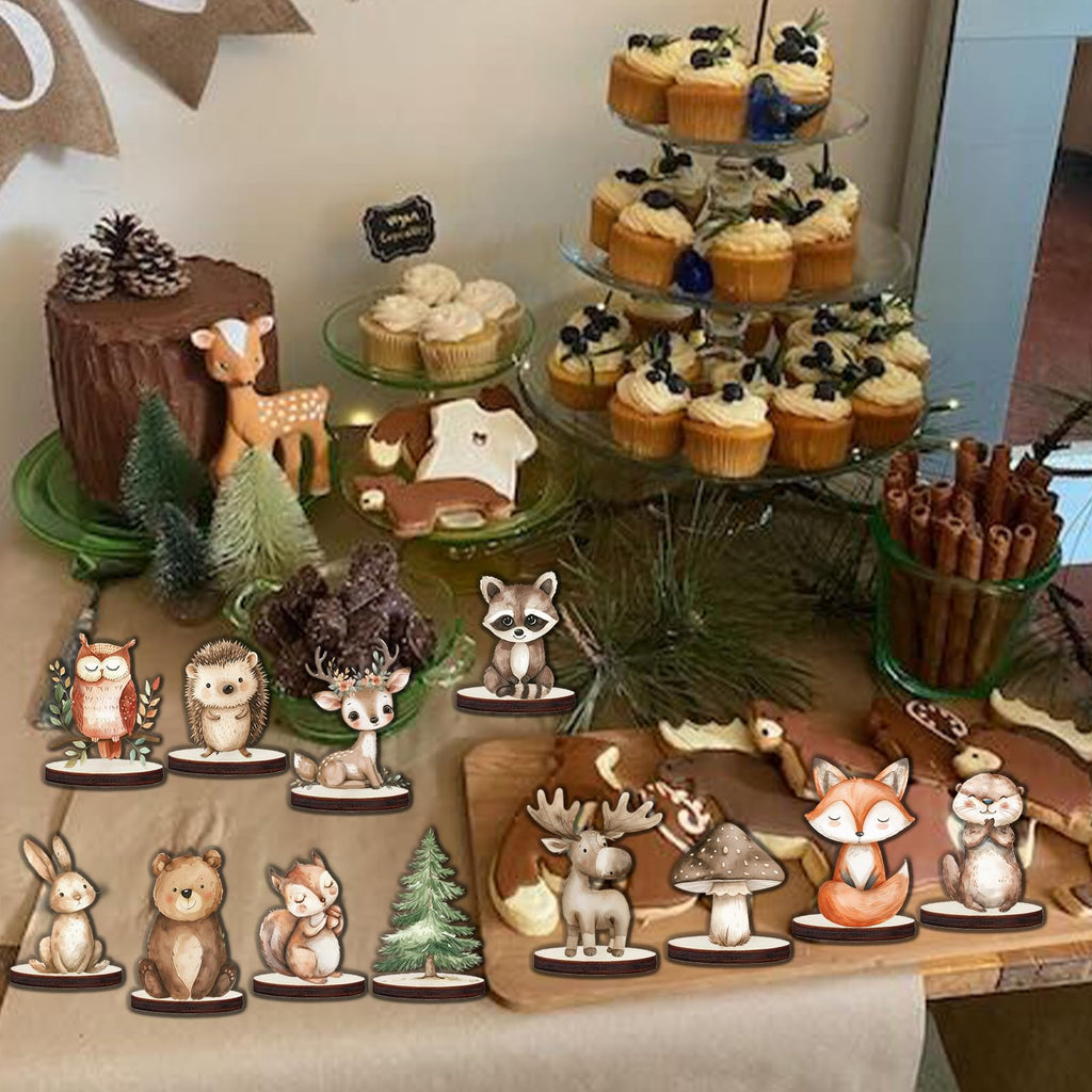 Woodland Baby Shower Decorations 12Pcs Woodland Centerpieces for Table Decorations