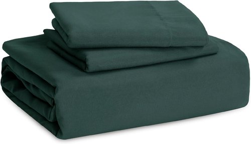 Bedsure Forest Green Duvet Cover Set - Twin/Twin XL, Extra Soft Prewashed Polyester, Includes Zipper Closure & Pillow Sham