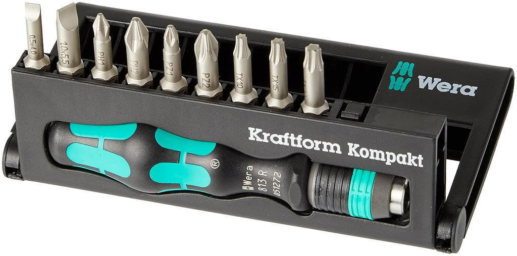 WERA Kraftform Kompakt 10 - 10-Piece Precision Screwdriver Set for Ultimate Versatility