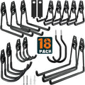 HUPBIPY Heavy Duty Garage Hooks - 18 Pack Wall Mount Storage Organizer for Tools, Ladders & Bikes