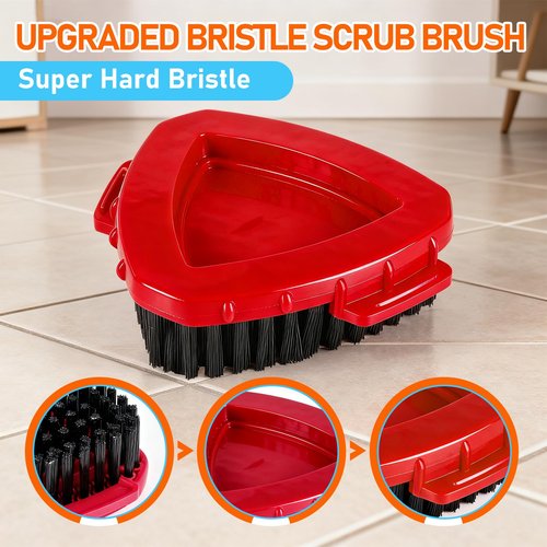 Mop Replace Heads Compatible for OCeda 2-Tank System,7 Pack Spin Mop Refill Replacement with 2 Scrub Brush and Base, Reusable Mop Head Deep Cleaning to Tough Stains