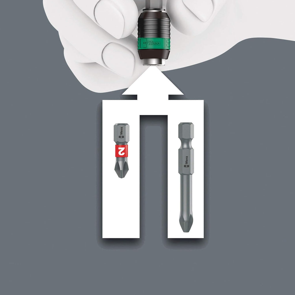 WERA - RA-R M Bitholding Screwdriver with Ratchet Functionality | 1/4" x 123.5 mm