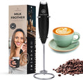 Chefwave | Powerful electric milk frother with stand | Milk frother handheld drink mixer and matcha whisk| BATTERIES INCLUDED! drink mixer handheld | Hand frother, electric stirrer coffee mixer wand
