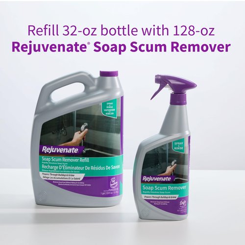 Rejuvenate Soap Scum Remover Easily Dissolves Soap Scum Without Scrubbing, 32 Ounces, 2 Pack