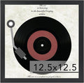 JCJMY Vinyl Record Frame - Sturdy Black Display for 12.5x12.5 Album Covers & LPs | 1 Pack