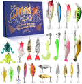 Skiennix Fishing Advent Calendar 2025 - Lifelike Multi-Jointed Swimbait Set | Perfect Gift for Anglers