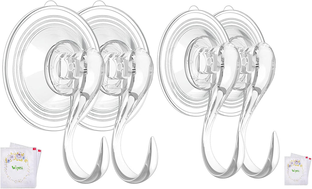 VIS'V Suction Cup Hooks Bundle - Large & Small Hooks for Strong, Versatile Hanging Solutions
