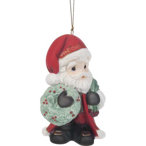 Precious Moments Bringing Christmas Joy to All Annual Santa Ornament Bisque Porcelain Holiday Keepsake 251012
