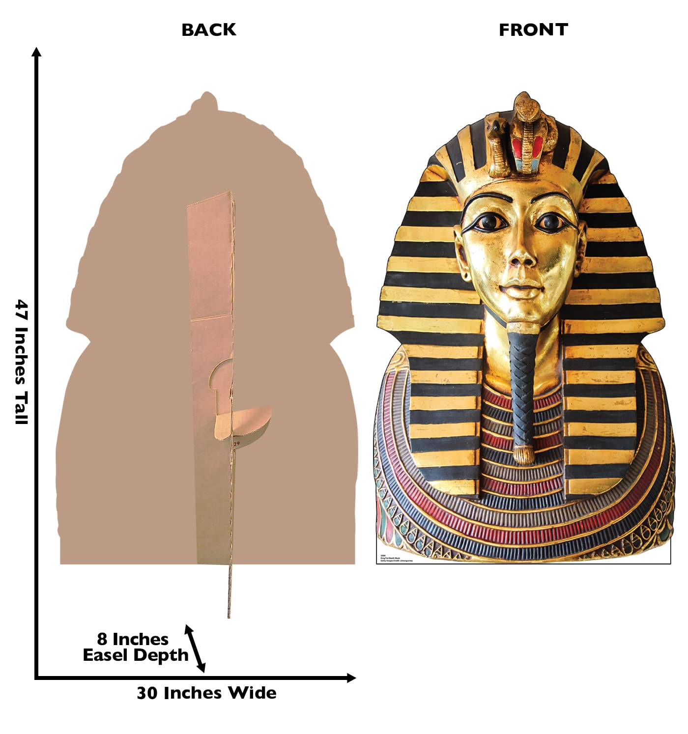 Life-size Cardboard Cutout of King Tut Death Mask