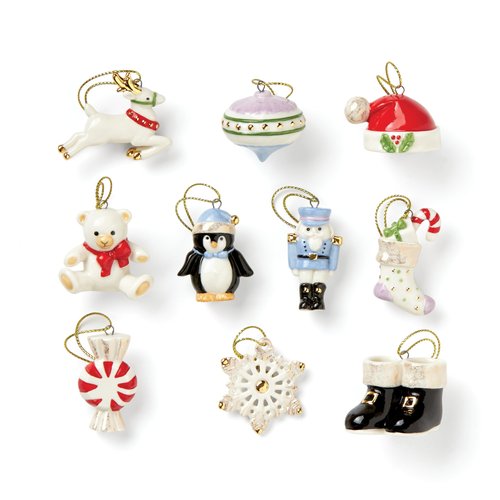 Lenox 867170 Memories 10-Piece Christmas Tree Ornament Set