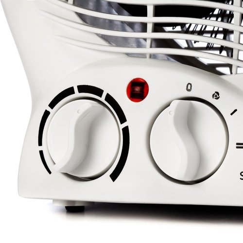 Sohler Portable Electric 1500W Fan Heater with Adjustable Thermostat, Overheat and Tip-Over Protection, ETL Certified, Ideal for Home & Office, White