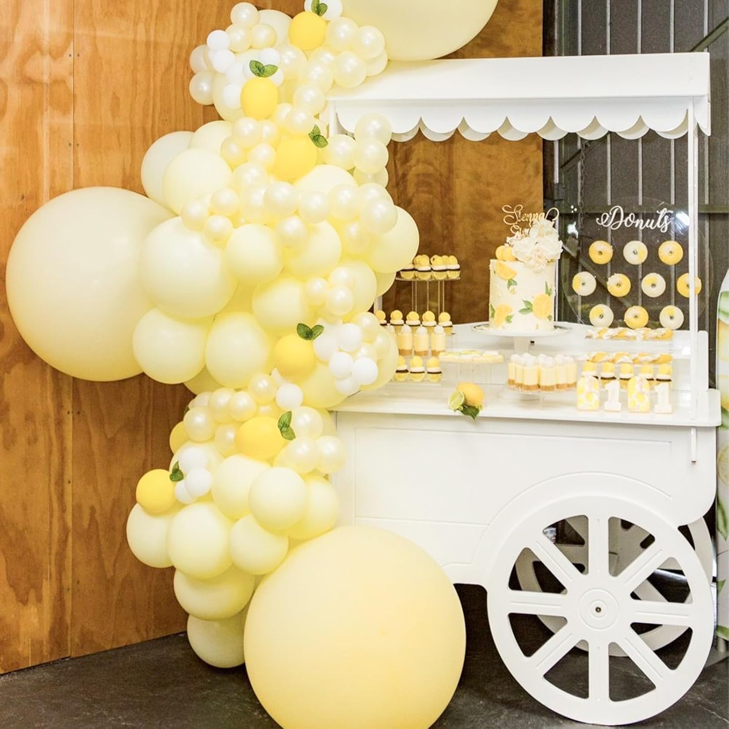 PartyWoo Pastel Yellow Balloons - 127-Piece Arch Kit for Baby Showers & Birthdays | 5-36 Inch Sizes