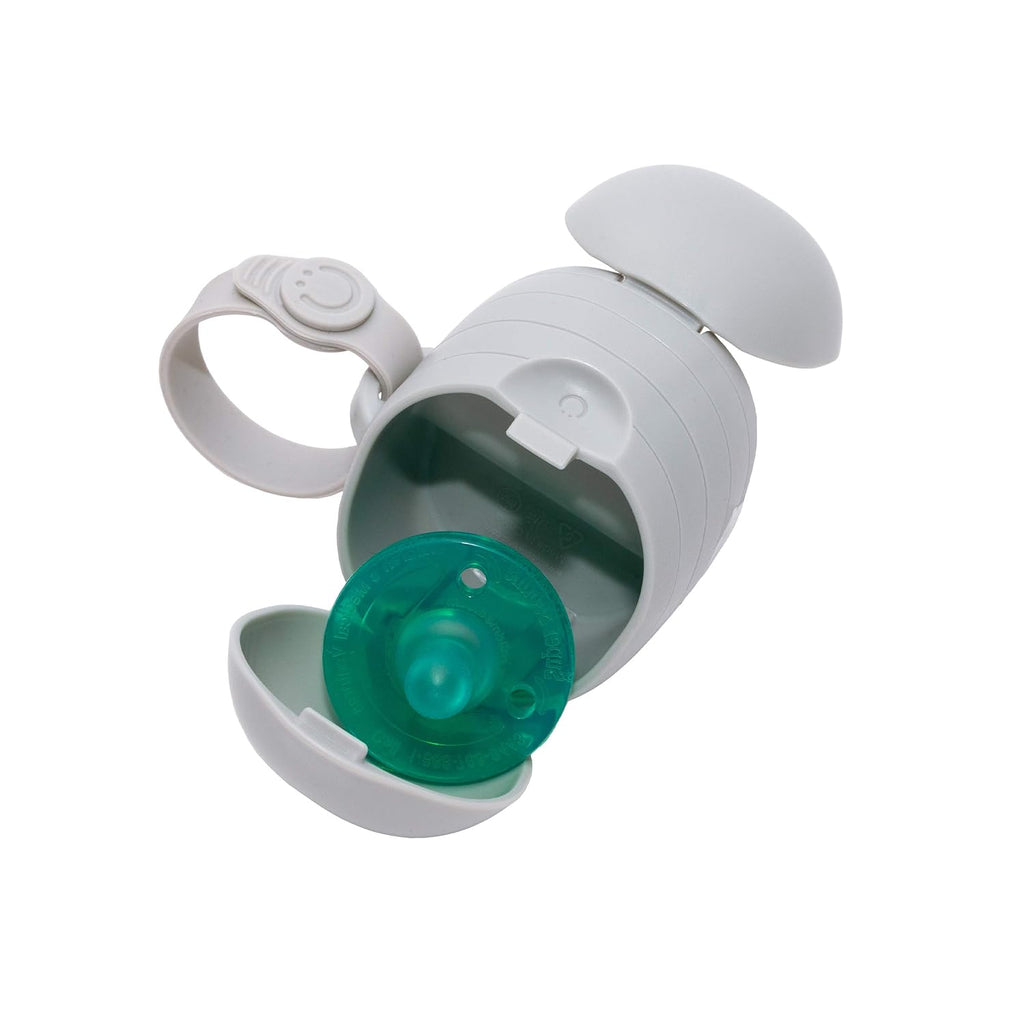 Ubbi On-the-Go Pacifier Holder - Keep Baby's Binkies Clean & Accessible | Portable Travel Accessory in Gray