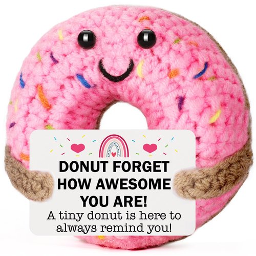 MBL Inspirational College Graduation Gifts - Birthday Grad for College Students Appreciation Administrative Professionals Gifts for Coworker Nurses Week, Cheer Emotional Motivational Crochet Donut