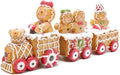Hodao Christmas Decorations - Cute Gingerbread Man Train Figurines for Tabletop Centerpiece | Winter Home Decor