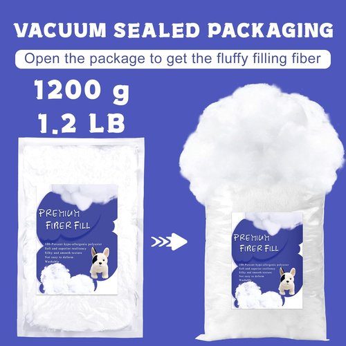 BUTUZE Polyfill Stuffing - 2.6lb Fiberfill for Crafts | Resilient Polyester Fill for Pillows & Home Decor