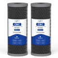 5 Micron 10" x 4.5" Whole House Activated CTO Carbon Block Water Filter Cartridge Replacement for WFHDC8001, CB-BB-10, FXHTC, FC15B, EP-BB, EPM-BB, CTO10BB, WCBFF975, CB-45-1005, CTO-F10B-5 (2 Pack)