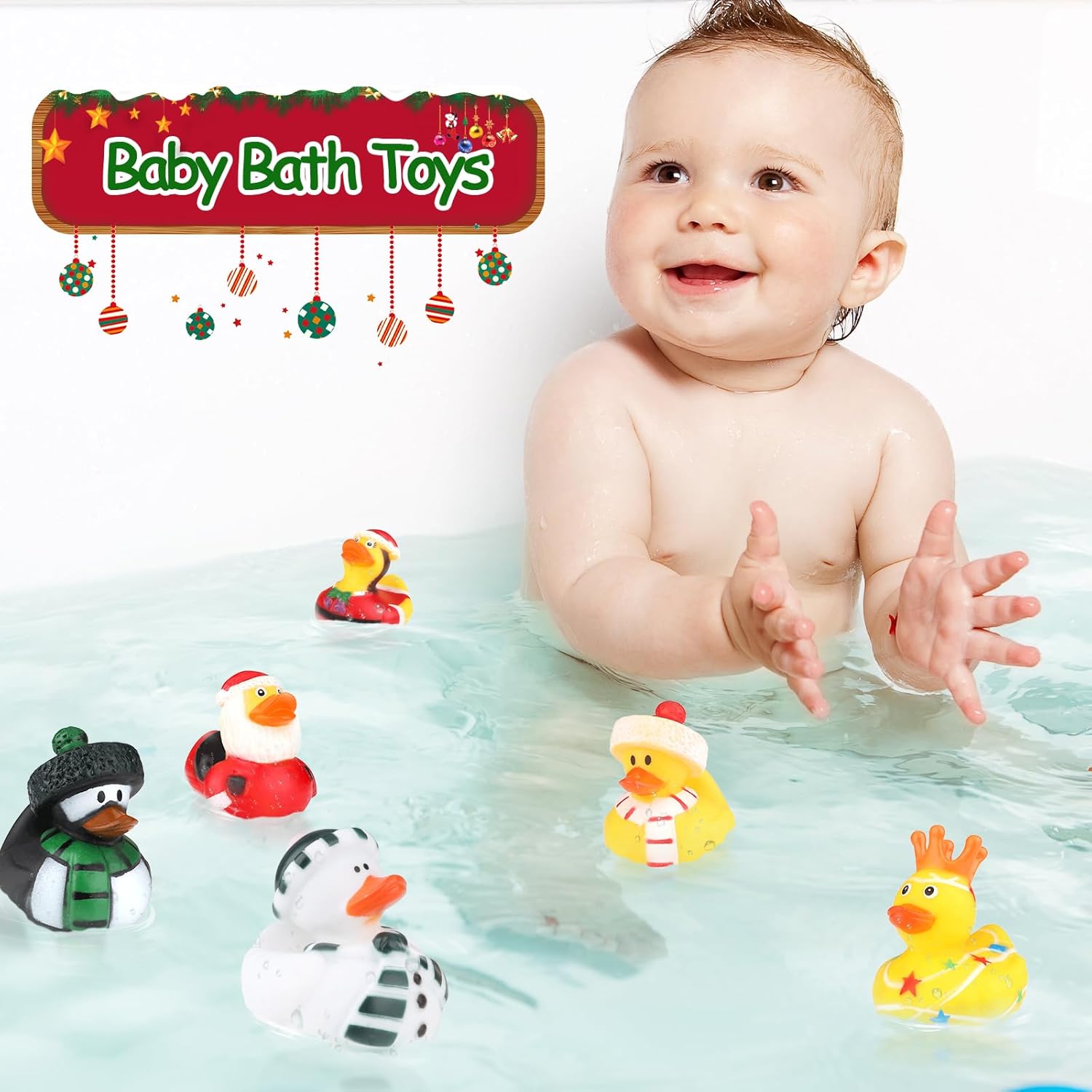 Rubber Duck Advent Calendar - 24 Days Countdown for Kids | Fun Christmas Bath Toys & Party Favors