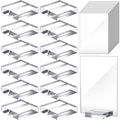 Yulejo 12 Pcs Blank Clear Acrylic Table Numbers Stands for Wedding, Acrylic Table Signs with Centerpiece Stand Sign and Holder DIY Place Name Cards for Reception Banquet Party Decors (4 x 6 Inch)